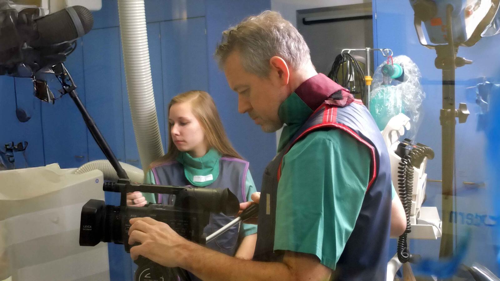 Dreh blauer hintergrund